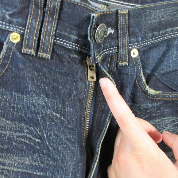 Armani Exchange Distressed Jeans Made in USA Denim Blue Mens Size 31 Short 764 - Picture 7 of 13